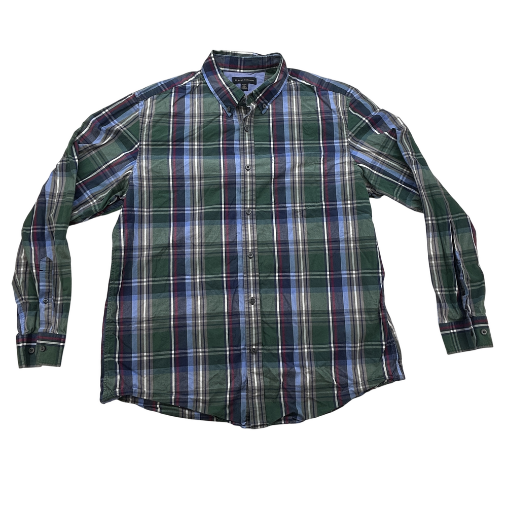 Banana Republic Shirt Mens XL Button Up Plaid Long Sleeve Collared Casual